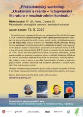 Překladatelský workshop „Očekávání a realita – Tchajwanská literatura v mezinárodním kontextu“